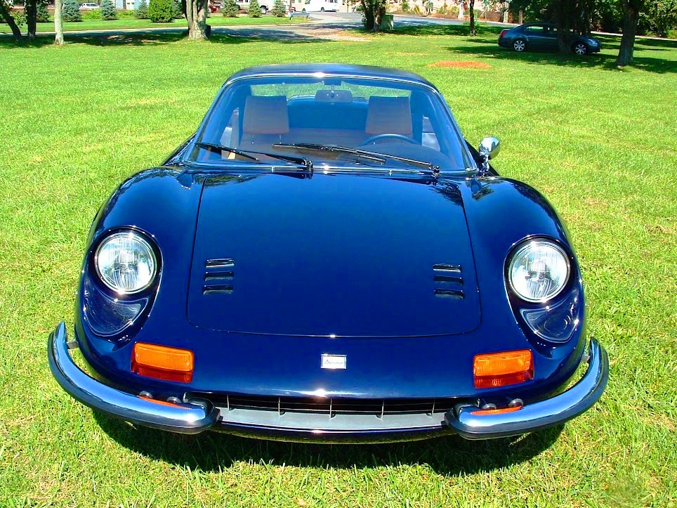 Rare 1974 Ferrari 246 GTS Dino convertible with fresh tan leather, Black inserts, and a mechanical overhaul to original factory spec.